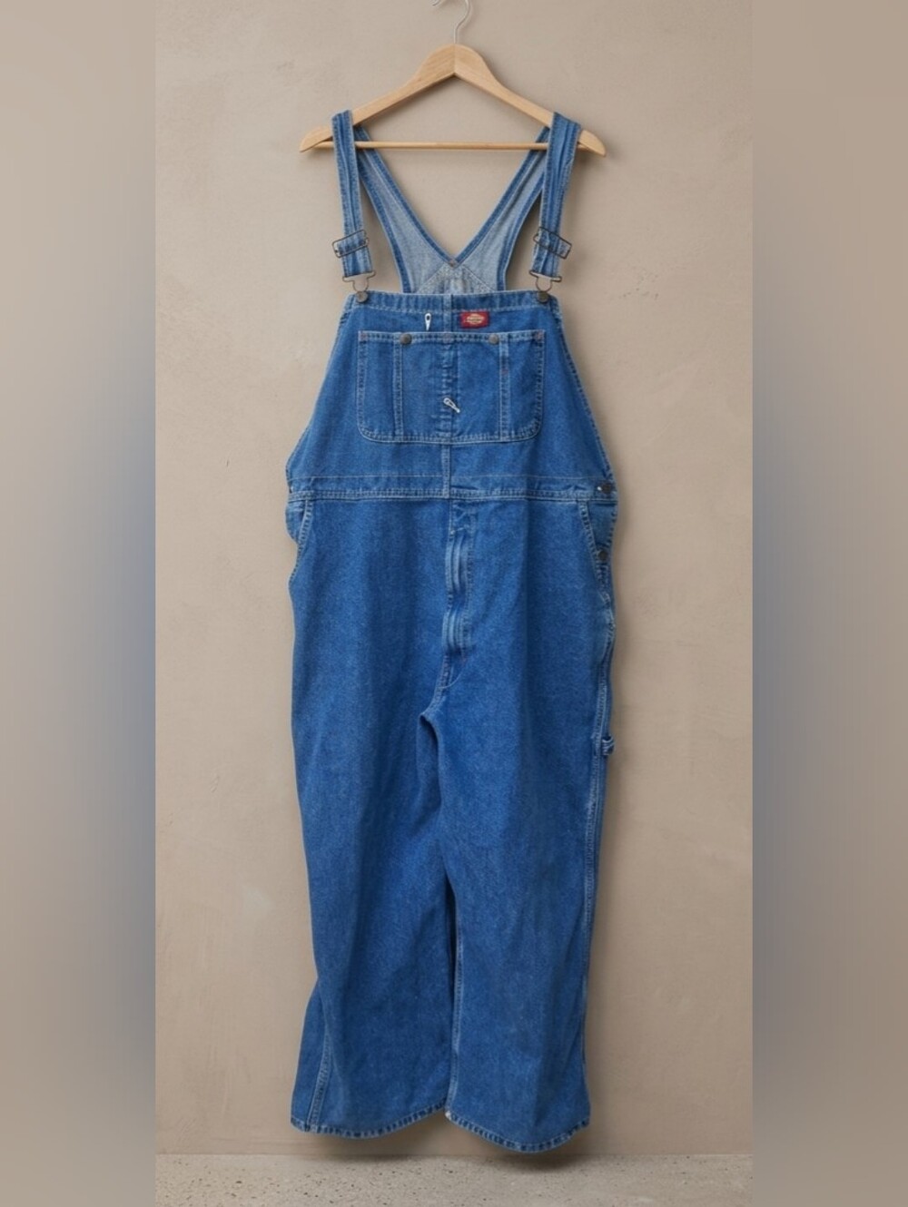 Dickies Mens Denim Overalls W44 L30 Blue Jeans Workwear Bib Carpenter Utility